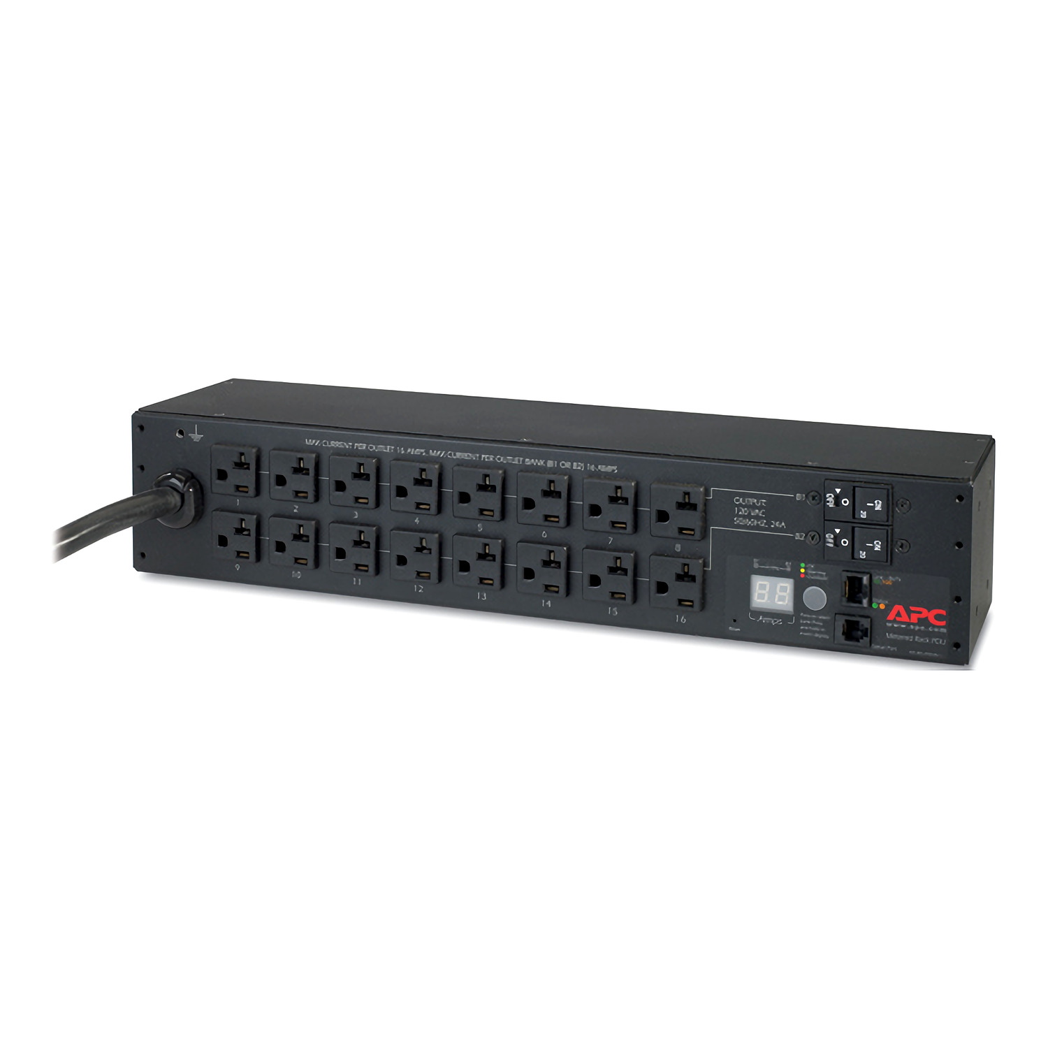 APC-AP7802B - AP7802B PDU RACKEABLE 30A/120V, (16) NEMA 5-20R, 2U