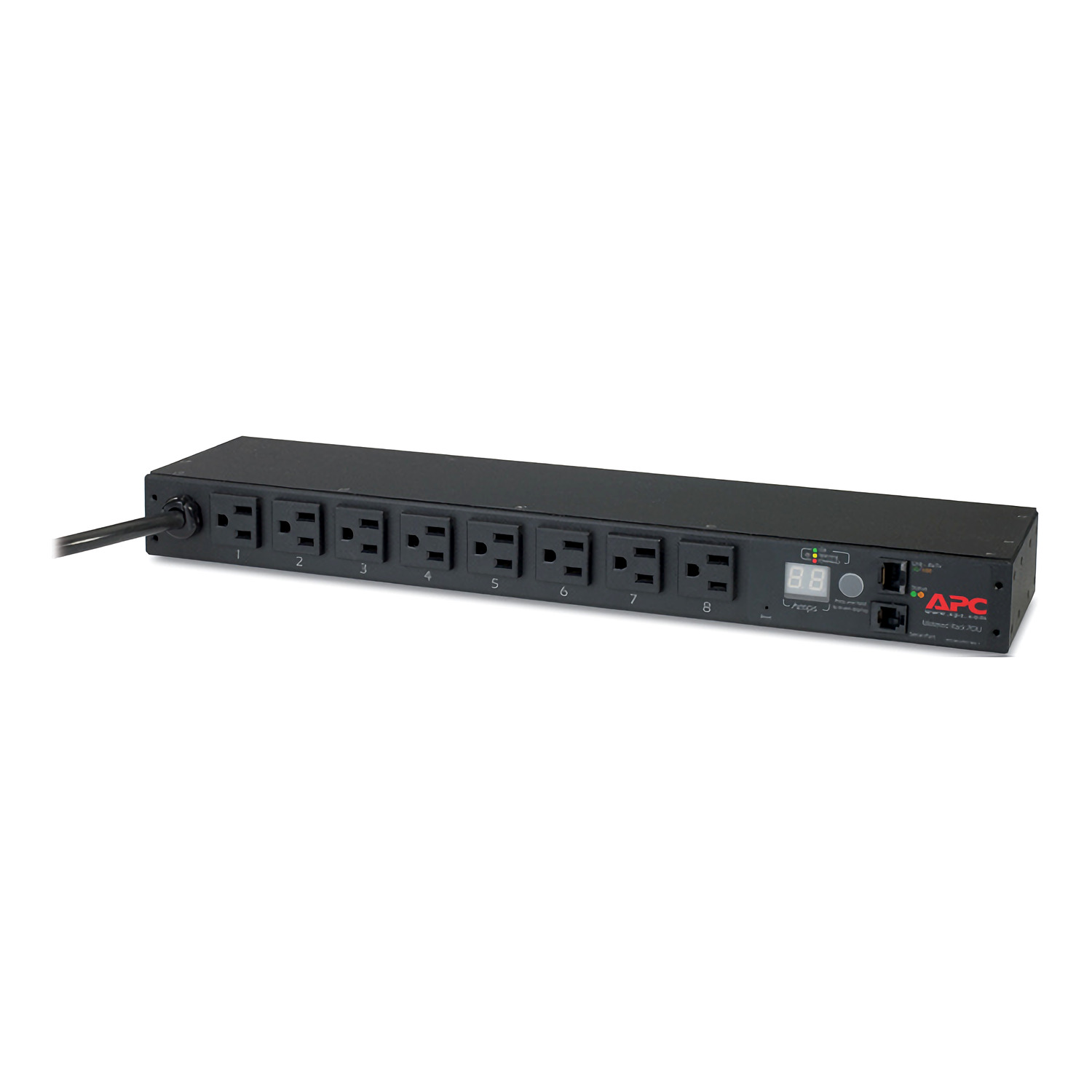 APC-AP7800B - AP7800B PDU RACKEABLE MONITORIABLE 15A 100/120, (8) NEMA 5-15P 1U APC