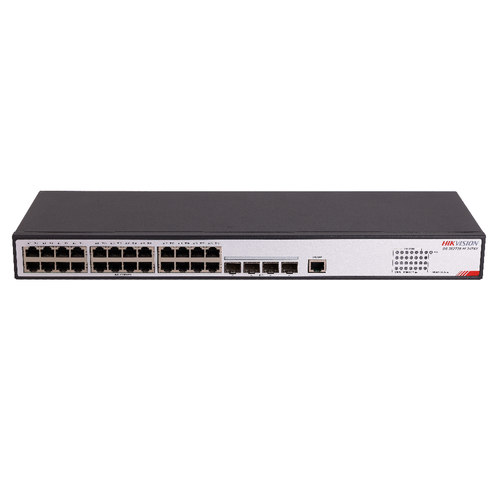 HIK-DS-3E2728-HI-24T4X - DS-3E2728-HI-24T4X SWITCH ADMIN. 24 PTS 10/100/1000 + 4 SFP 10GB L2+ Y L3 LITE HIKVISION