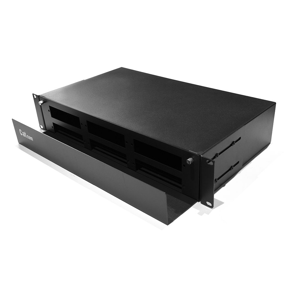 CATF-ODF2R-6M-S - ODF2R-6M-S ODF PARA MONTAJE EN RACK CON BANDEJA DESLIZABLE PARA 6 ADAPTADORES 2U, CATCOM