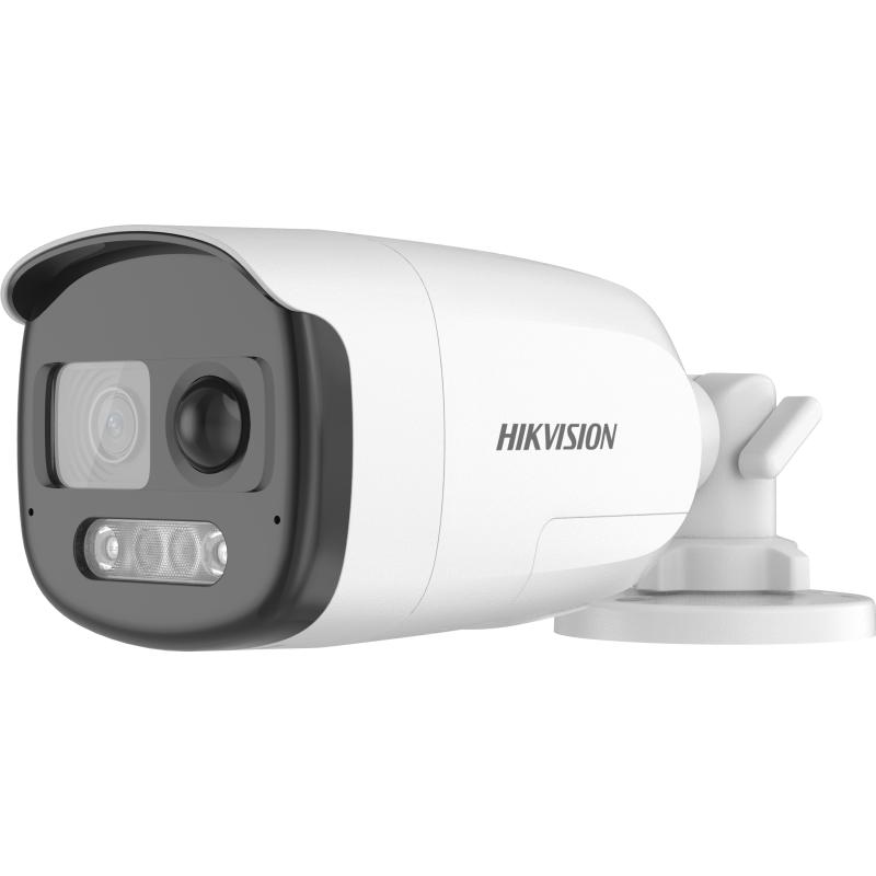 HIK-DS-2CE12DF3T-PIR - DS-2CE12DF3T-PIRXOS CAMARA ANALOGA BALA 2 MP LENTE FIJO IR 20M CON AUDIO Y SIRENA IP 67 COLOR VU METAL