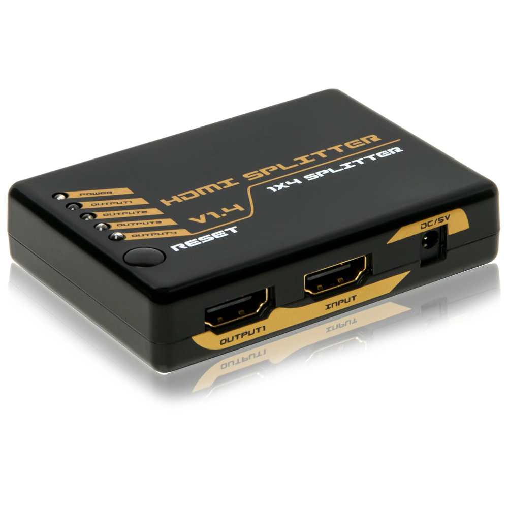 Q-HDI-4414 - HDI-4414 AUTO SPLITTER HDMI  1X4 V14 HDCP1.4