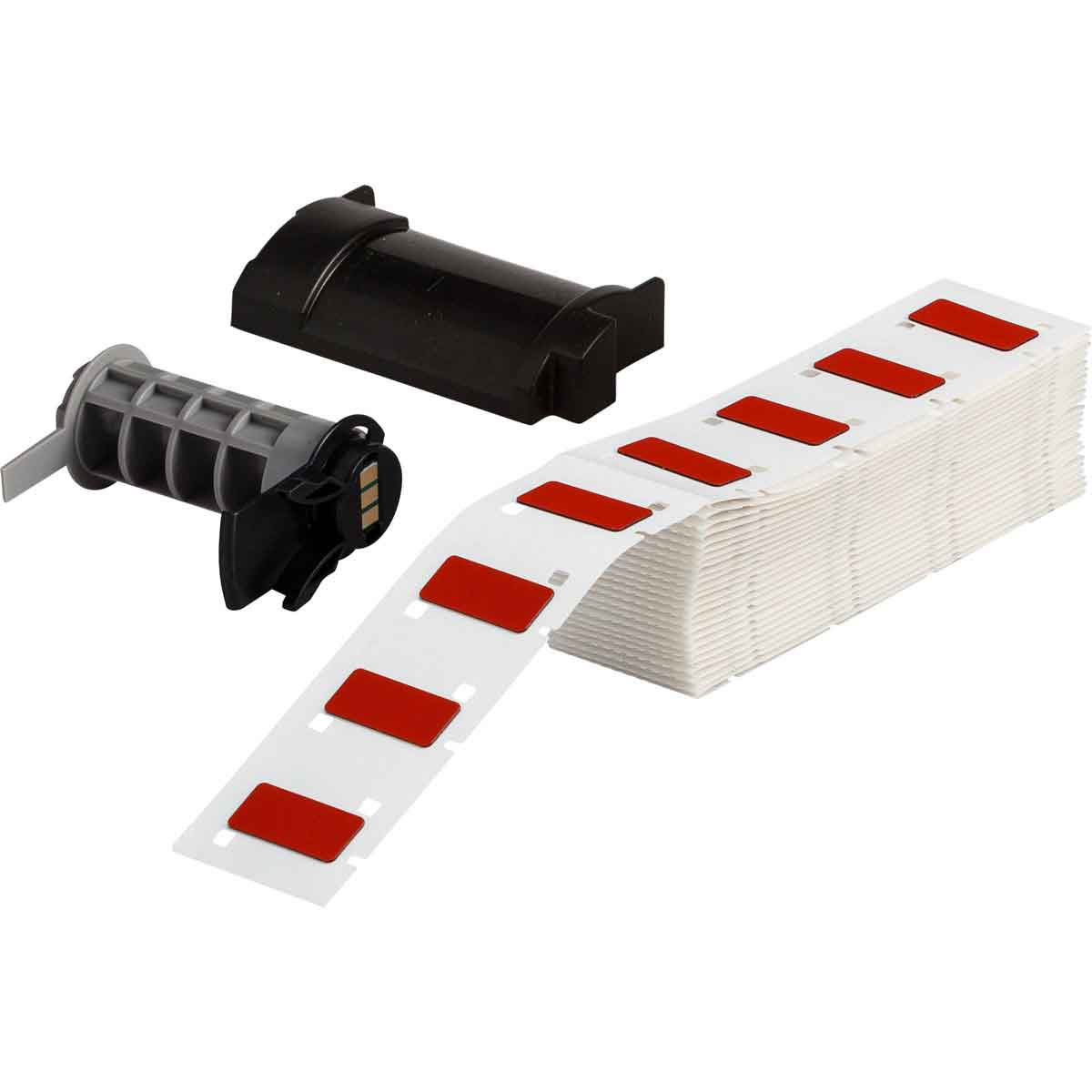 BR-M-171-593-5-RD - M-171-593-5-RD CARTUCHO DE ETIQUETAS POLIESTER 1.06inH x 0.49inW BLANCO S/ROJO BRADY