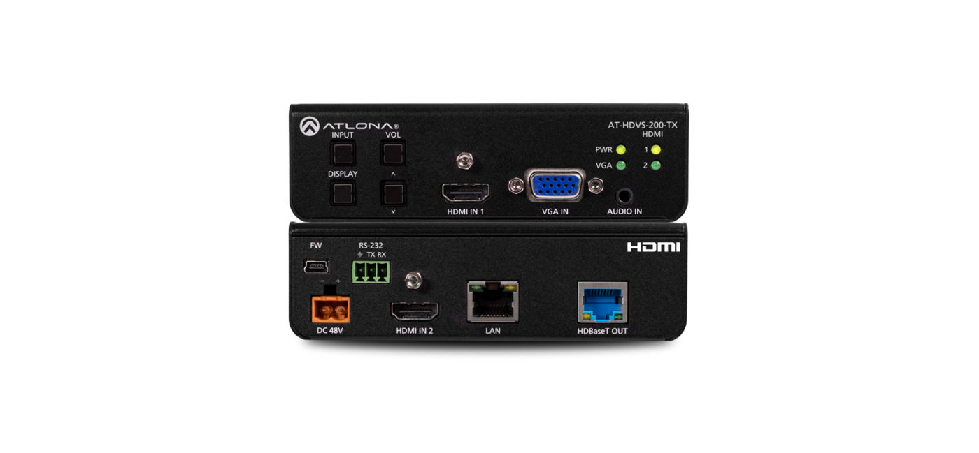 ATL-HDVS-200-TX - HDVS-200-TX EXTENSORES 3X1 HDBaseT 2HDMI+VGA 4K/UHD 60Hz ATLONA
