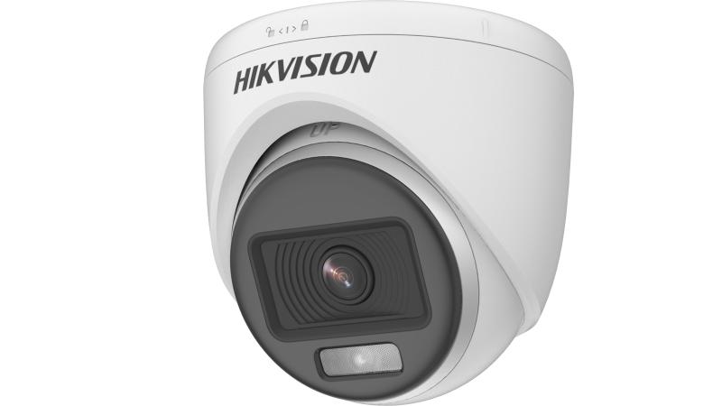 HIK-DS-2CE70DF0T-LMFS - HIK-DS-2CE70DF0T-LMFS CAMARA ANALOGA TORRETA 2MP LENTE FIJO IR 20M CON AUDIO IP67 COLOR VU PLASTICO