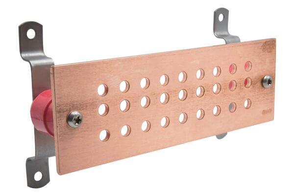 HAR-GBI14216G - GBI14216G BARRA EQUIPOTENCIAL  DE AMARRE A TIERRA 1/4X2X16 C/AISLADORES Y BACKET P/MONTAJE