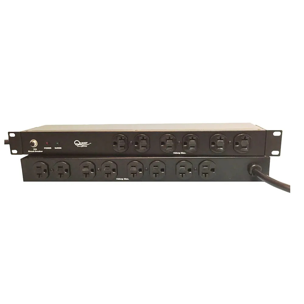 Q-HPS-E14 - HPS-E14 PDU HORIZONTAL 1RU 20A 120V 14TOMAS (6FRONT/8REAR)