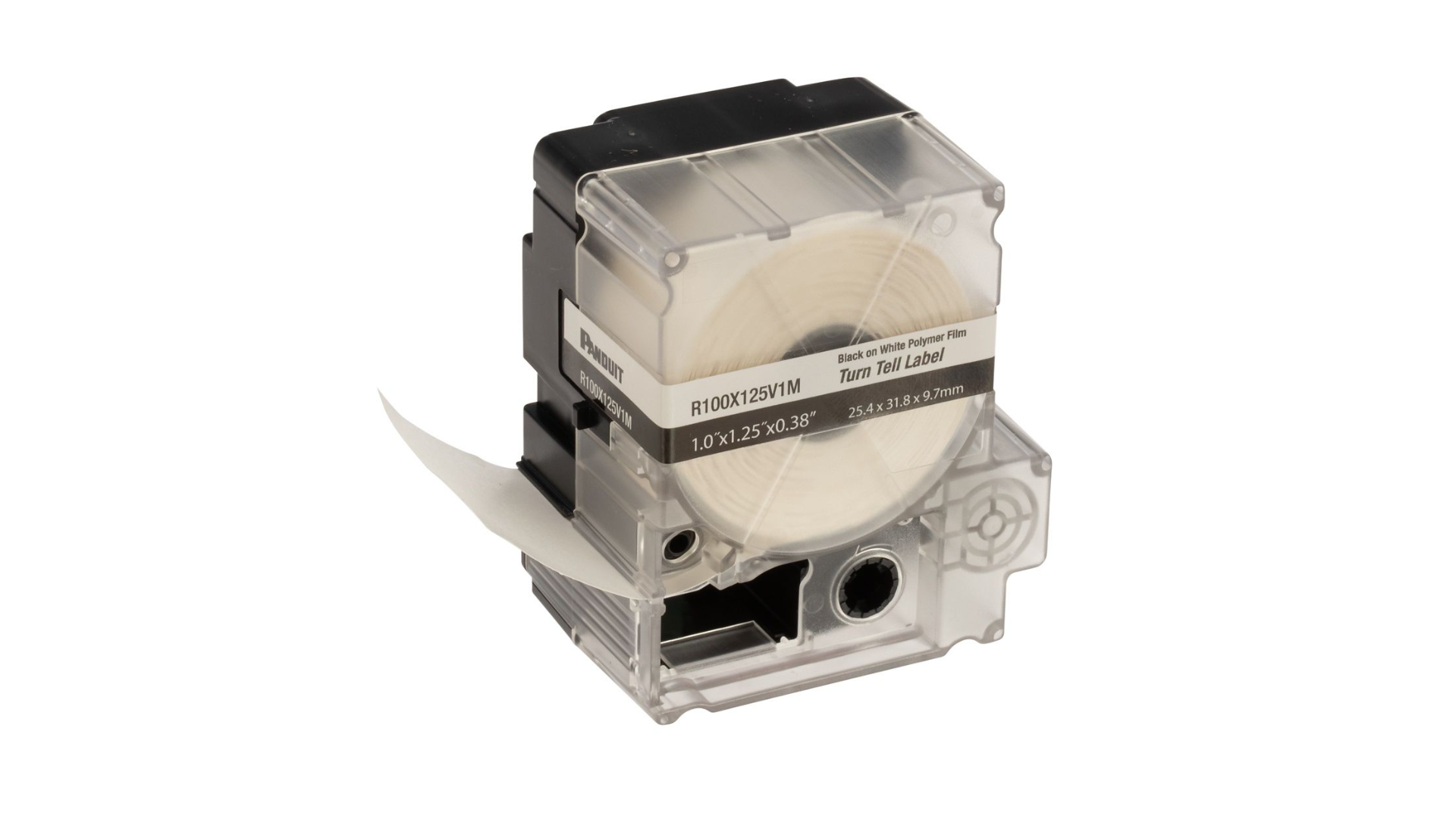 PAND-R100X125V1M - R100X125V1M CARTUCHO DE ETIQUETA AUTOLAMINADA VINYL 1" W X 1.25" X 38" 