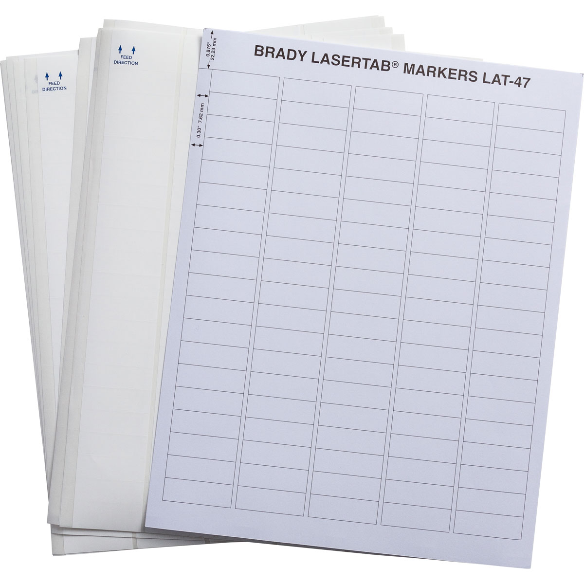 BR-LAT-47-707-10 - BR-LAT-47-707-10 ETIQUETA PRECORTADA POLIESTER 0.5inH x 1.5inW BLANCA P/IMPRESORA LASER BRADY