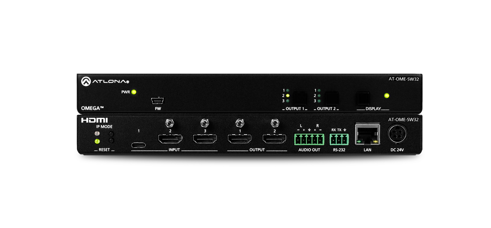 ATL-AT-OME-SW32 - OME-SW32 SWITCH MATRIX 2HDMI+1USB+2HDMI 4K/UHD ATLONA