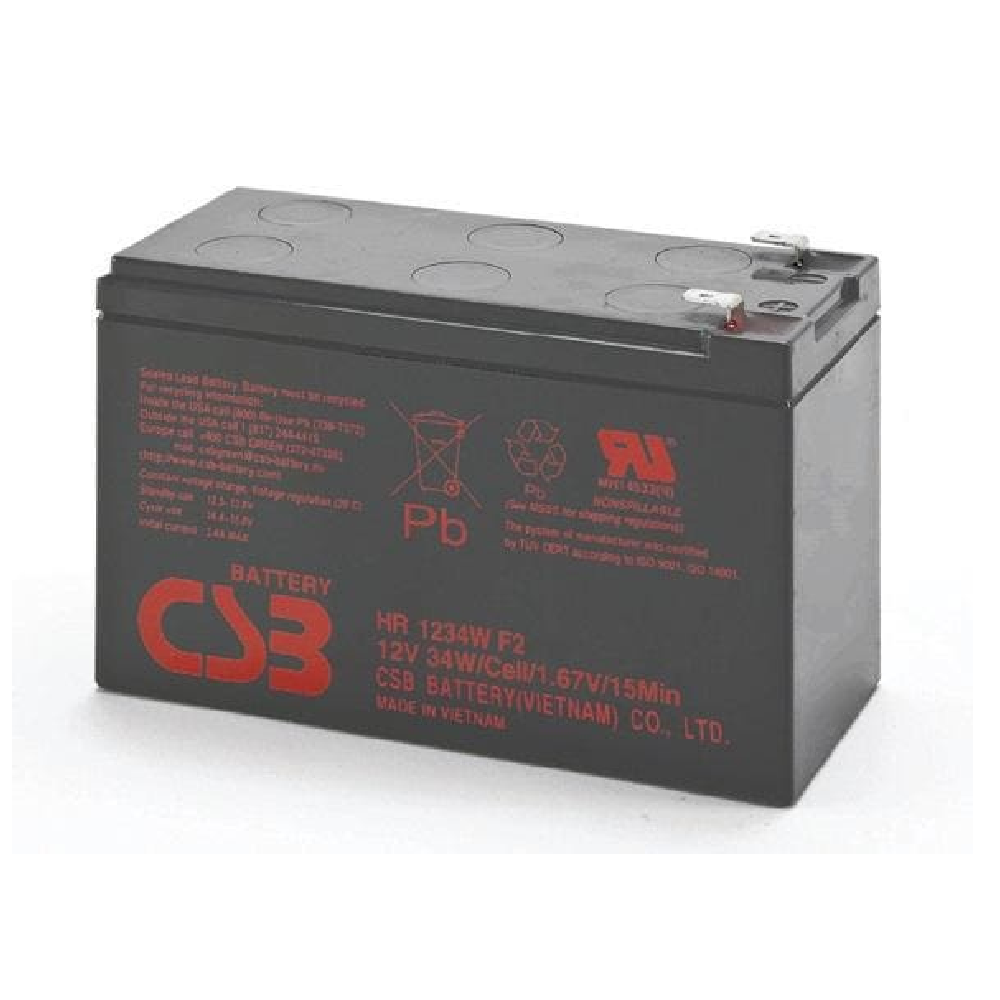 CSB-HR1234WF2 - HR1234WF2 BATERIA 12V 9AMP VRLA LIBRE DE MANTENIMIENTO, CSB
