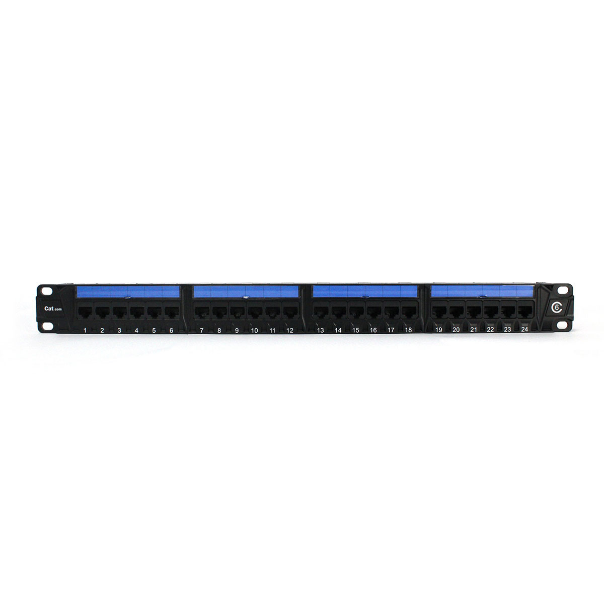 CAT-PP6024 - PP6024 PATCH PANEL CAT6 24 PUERTOS, BLOCK 110 C/BARRA DE ALIVIO, CATCOM
