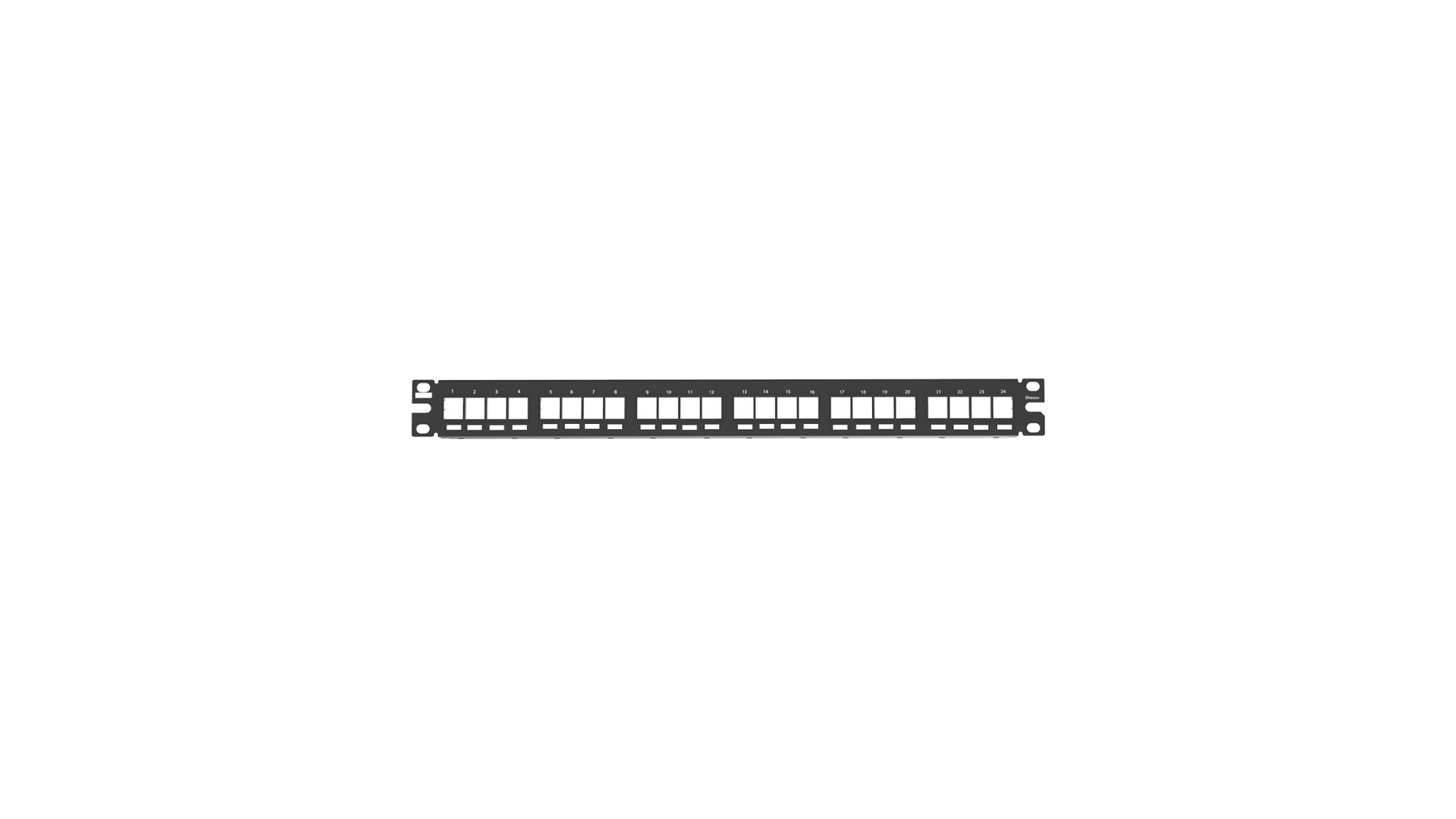 PAND-NKPP24FMY - NKPP24FMY PATCH PANEL MODULAR NETKEY, 24 PTOS, 1 RU, NEGRO, DESCARGADO, HUELLA KEYSTONE