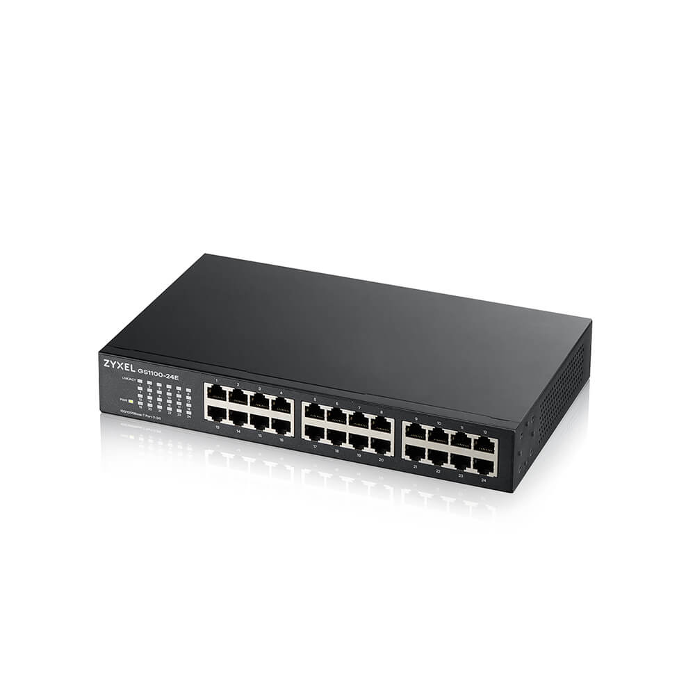 ZY-GS1100-24 - GS1100-24 SWITCH 24 PORT GIGABIT UNMANAGED DESKTOP-RACK