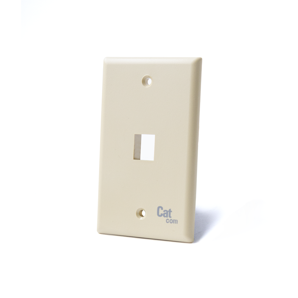 CAT-FP-0101 - FP-0101 PLACA DE 1 PUERTO P/KEYSTONE COLOR ALMENDRA, CATCOM