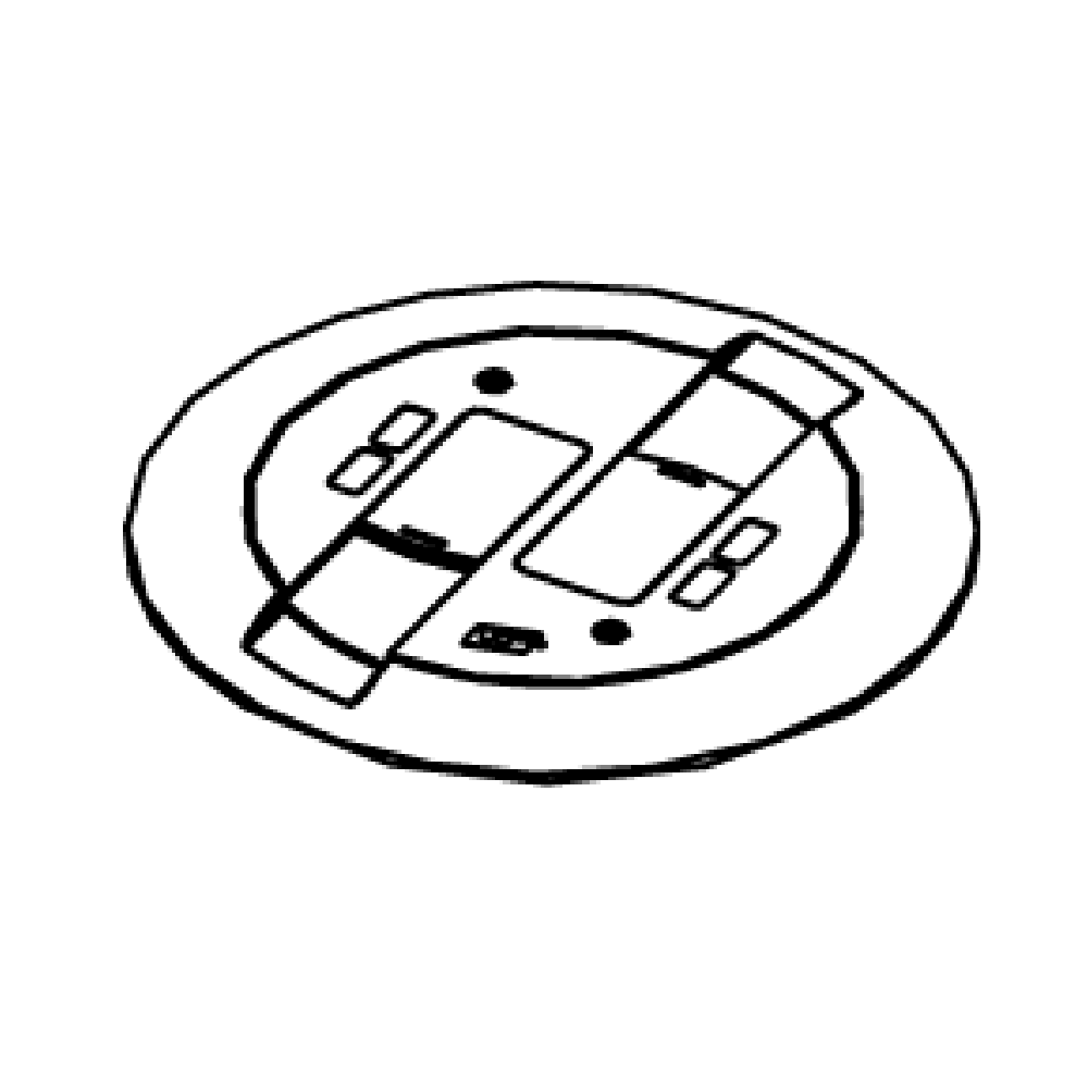 W-RC9CMDTCBK - RC9CMDTCBK CUBIERTA PARA POKE THRU NEGRA/TC WIREMOLD