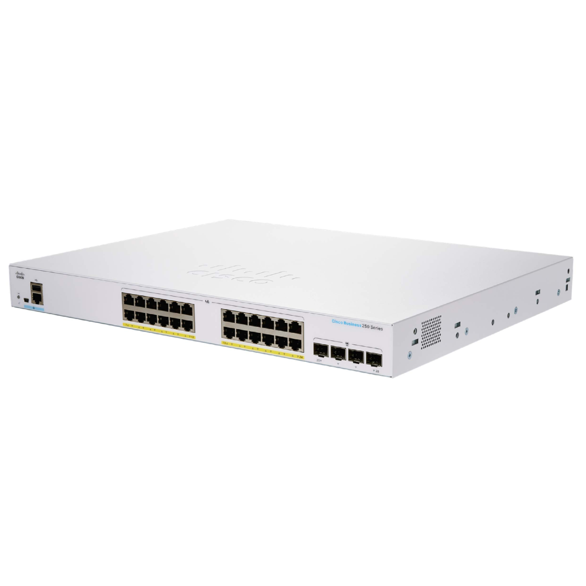 CISCO-CBS250-24FP-4G-NA - CBS250-24FP-4G-NA-SWITCH 24 PUERTOS 10/100/1000  ADMINISTRABLE +POE 370 WATTS, CISCO