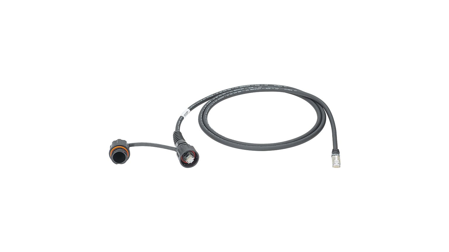 PAND-IUTP6X1MBLR - IUTP6X1MBLR Patch Cord Industrial Unshielded Variant 1 Bulkhead, Cap, 1m, BL, Cat6A, 600 V                               