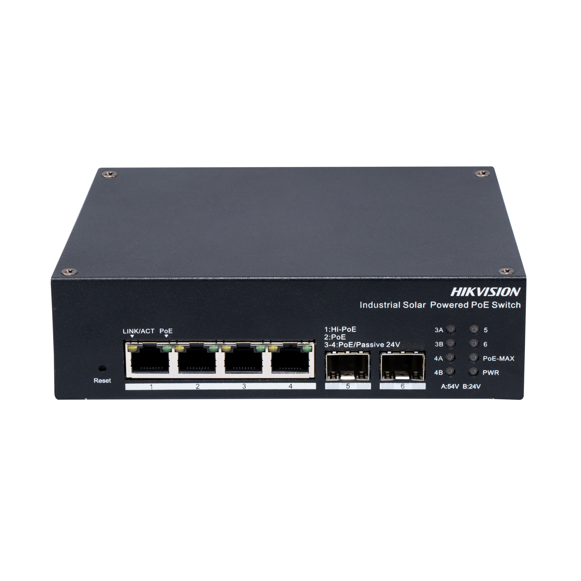 HIK-DS-3T1506HP-EI-UPS - Switch Industrial PoE Gigabit HIKVISION con UPS Solar Integrado
