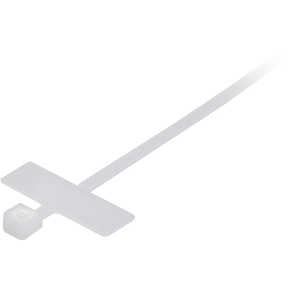 Q-NWT-4210 - NWT-4210  CINCHO PLASTICO TIE WRAP C/BANDERA 4 PULG, BLANCO QUEST