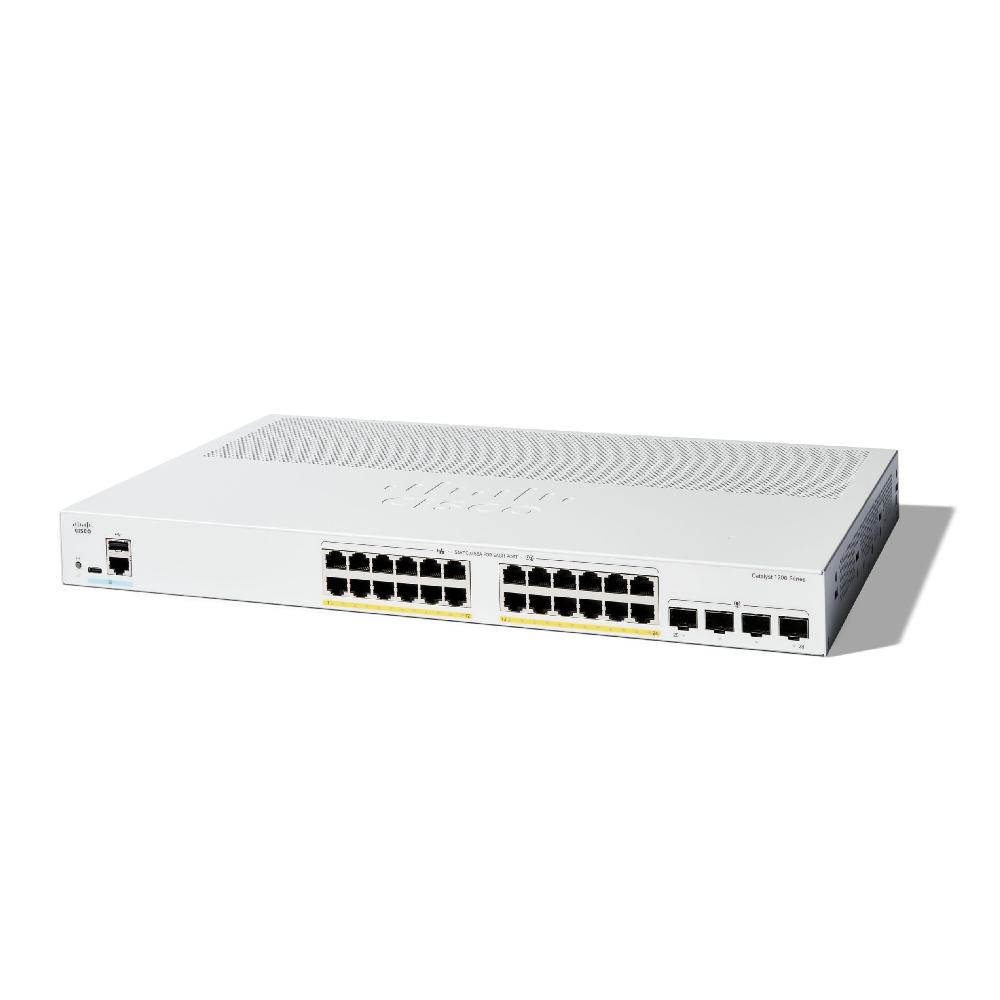 CISCO-C1200-24P-4G - C1200-24P-4G Catalyst 1200 24-port GE, PoE, 4x1G SFP
