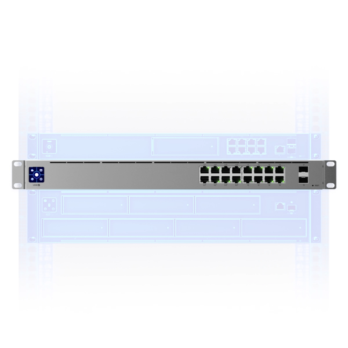 UB-USW-16-POE - USW-16-POE SWITCH 16 PUERTOS 10/100/1000Mbps 8 POE y 8 SIN POE + 2 SFP RACKEABLE, UBIQUITI
