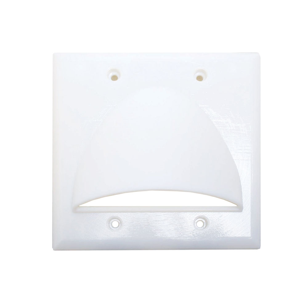 Q-VHT-8201 - VHT-8201 PLACA REVERSIBLE P-SALIDA DE CABLES BLANCA 2 GANG QUEST