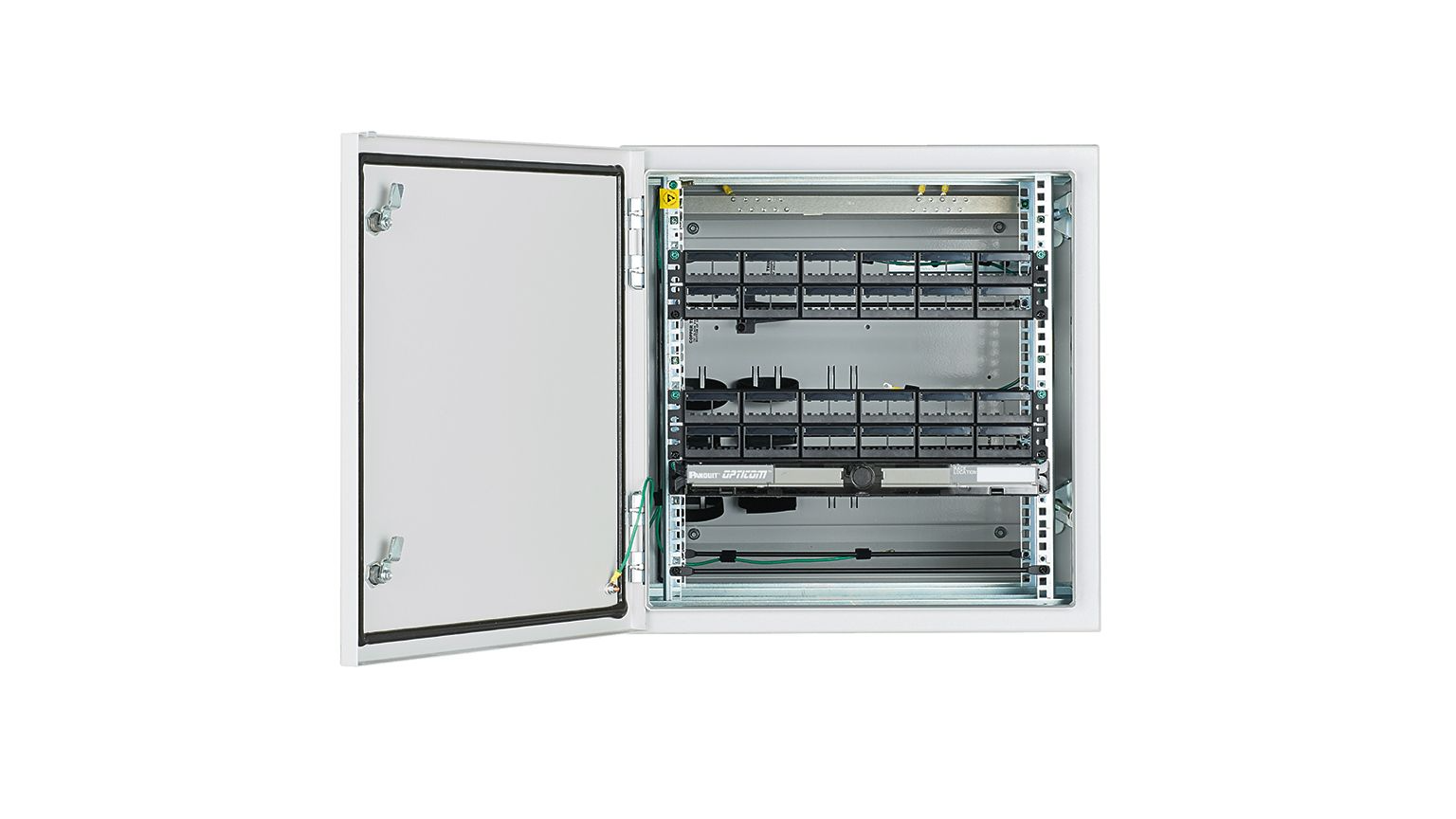 PAND-ZDF242430 - ZDF242430 GABINETE  INDUSTRIAL 12RU COLOR GRIS PRECONFIGURADO P-COBRE Y FIBRA