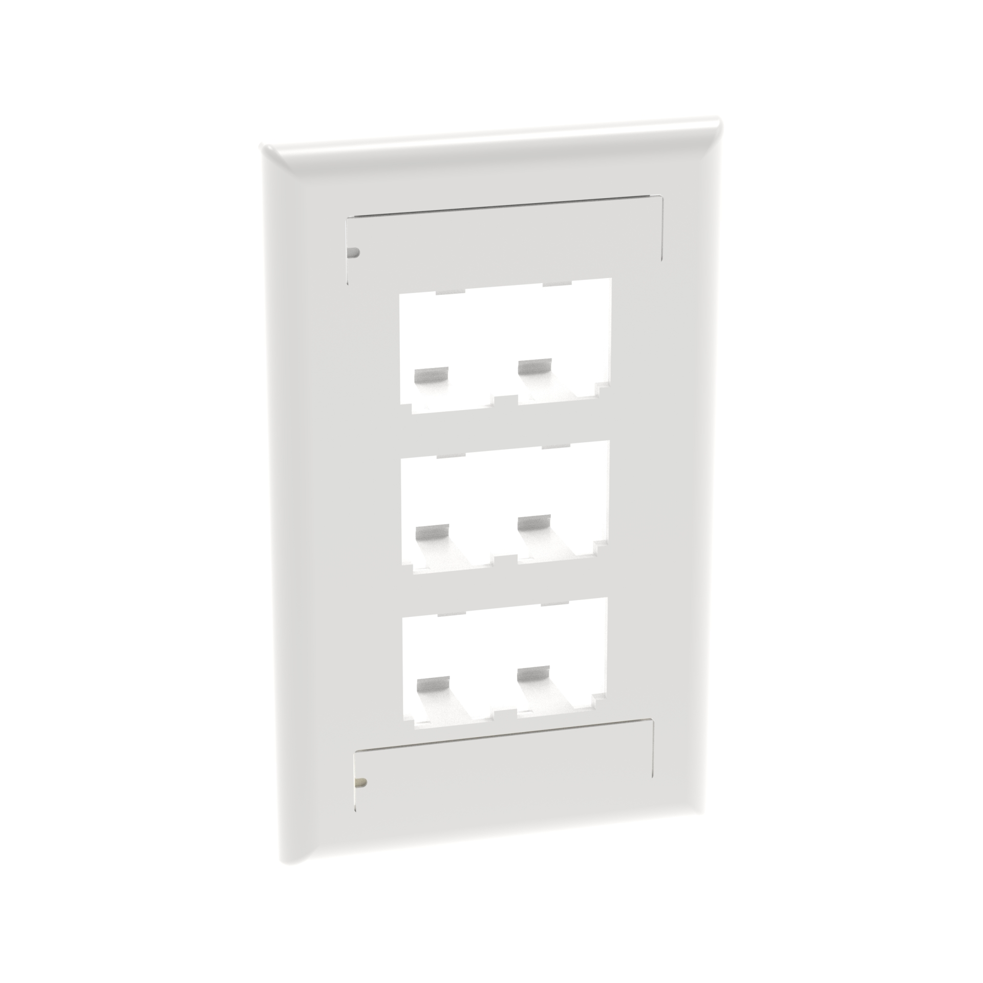 PAND-CFPL6WHY - CFPL6WHY PLACA VERTICAL FRONTAL 6 PUERTOS MINICOM BLANCA