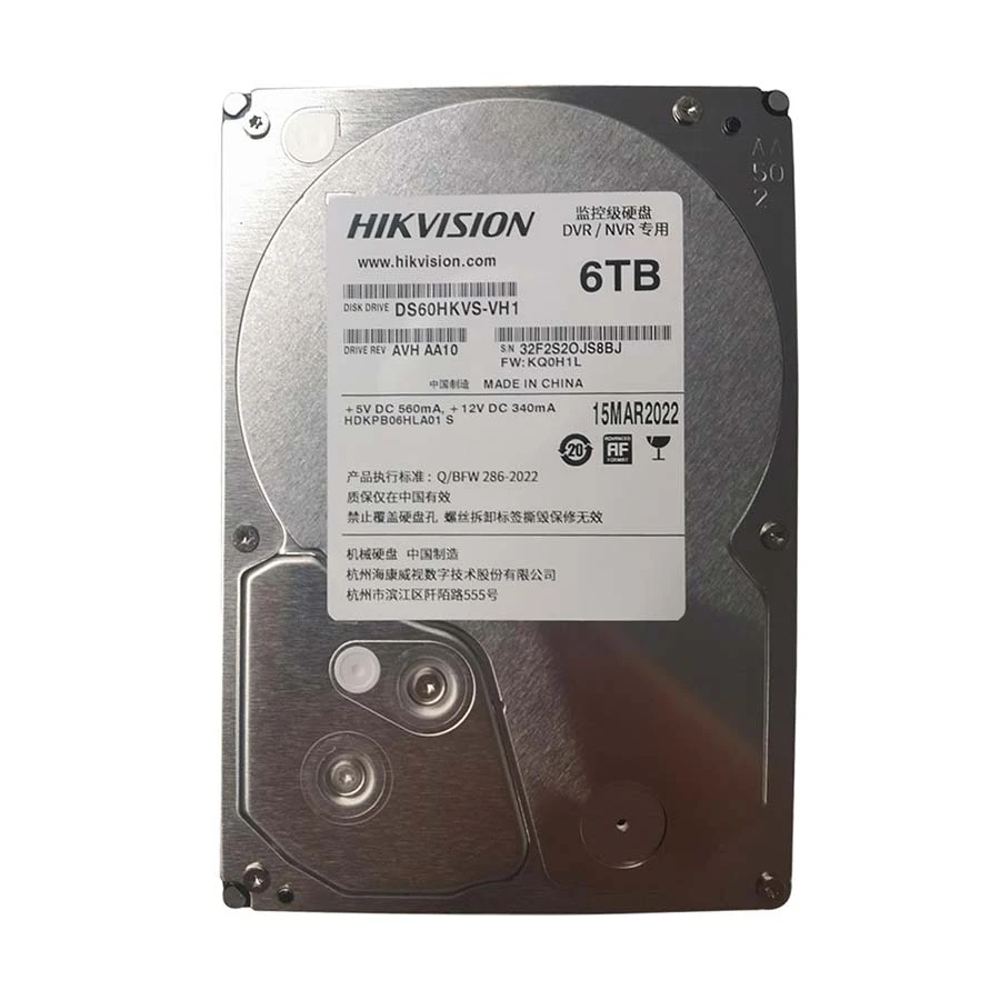HIK-DS60HKVS-VX1 - DS60HKVS-VX1 DISCO DURO HDD SATA 6TB 3.5" 24/7 HIKVISION