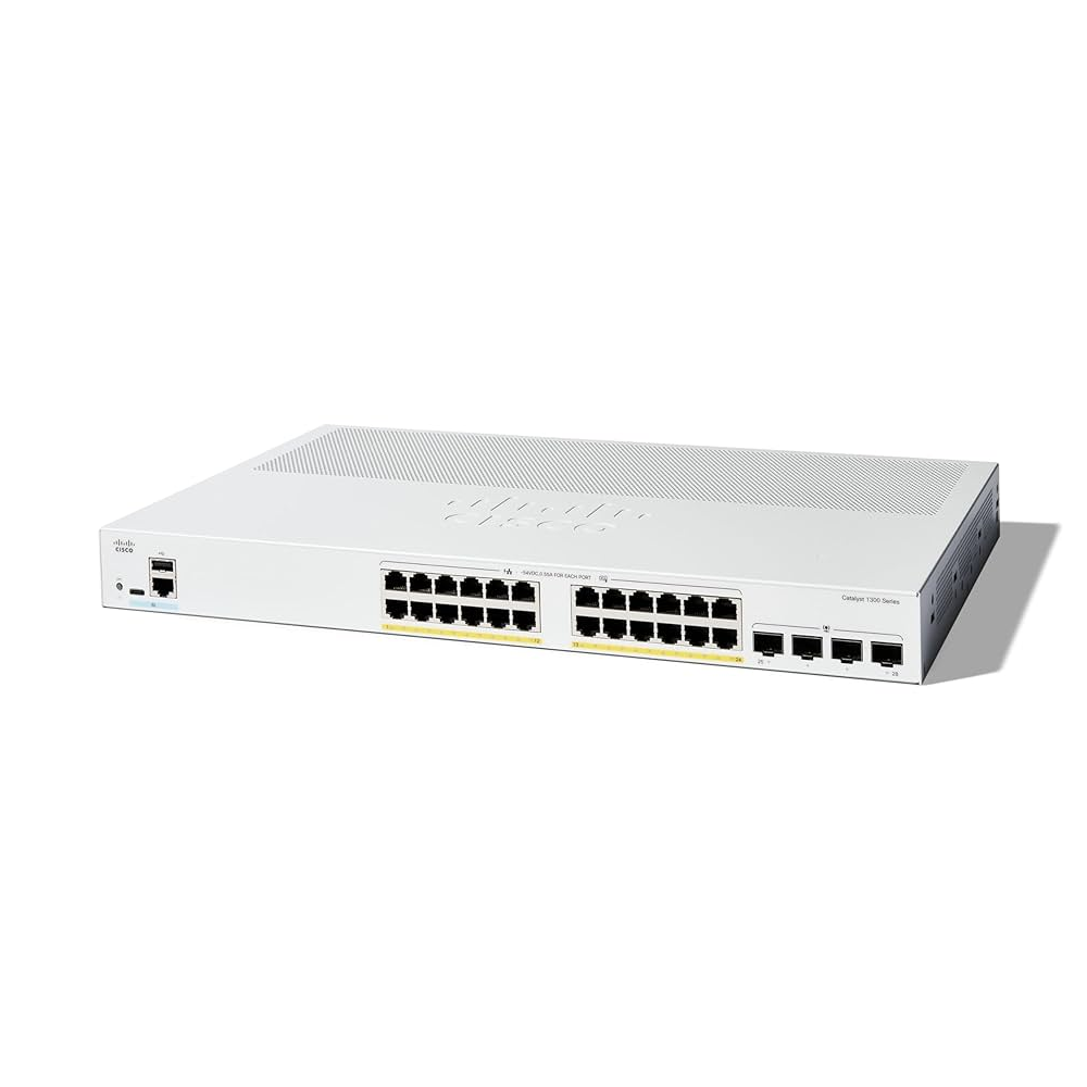 CISCO-C1300-24P-4G - C1300-24P-4G Catalyst 1300 24-port GE, PoE, 4x1G SFP