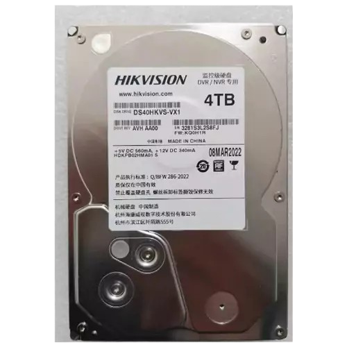 HIK-DS40HKVS-VX1 - DS40HKVS-VX1 DISCO DURO HDD SATA 4TB 3.5" 24/7 HIKVISION