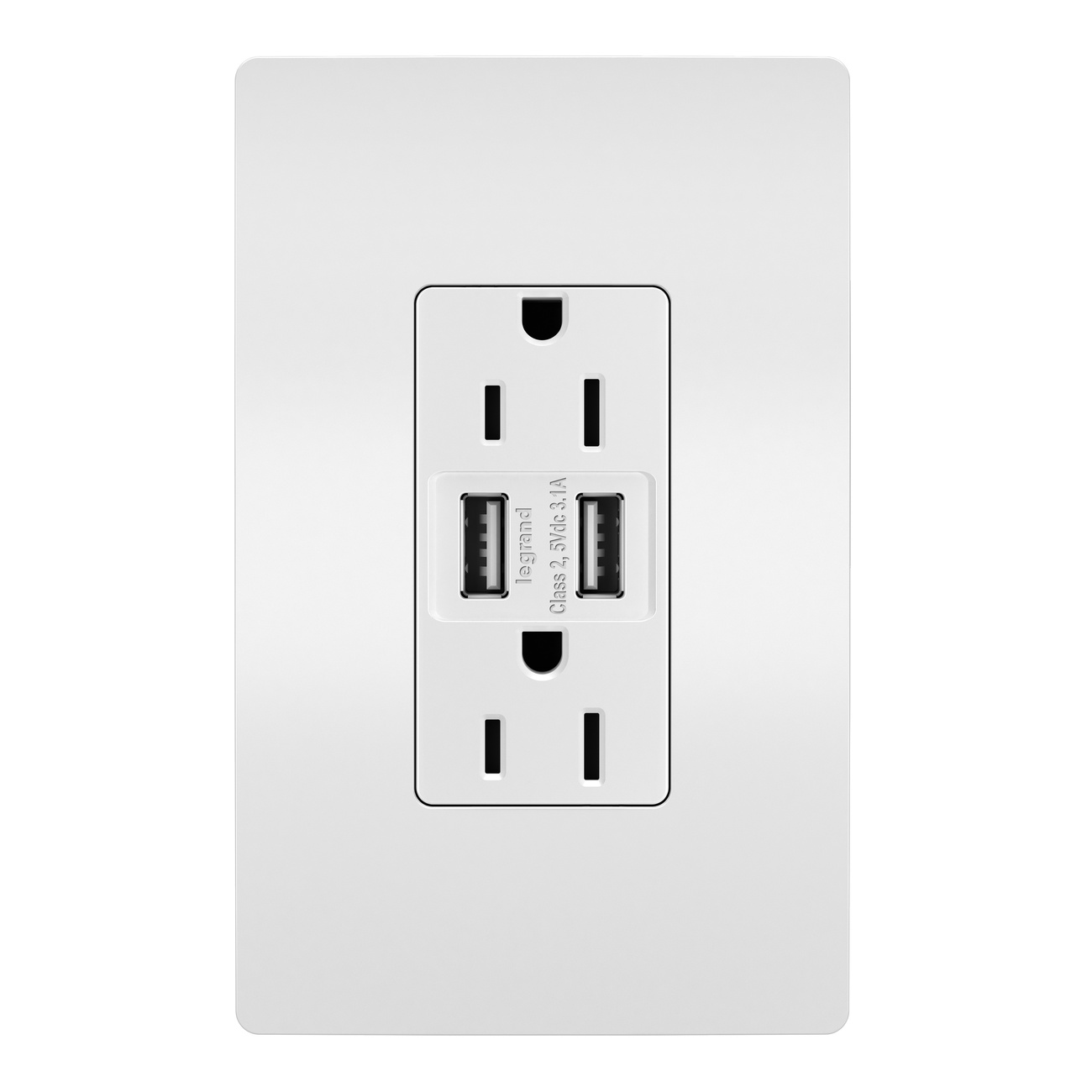 LG-TM826USBW - TM826USBW TOMACORRIENTE CON DOS SALIDAS USB Y 2 NEMA 5-15R PASS&SEYMOUR LEGRAND