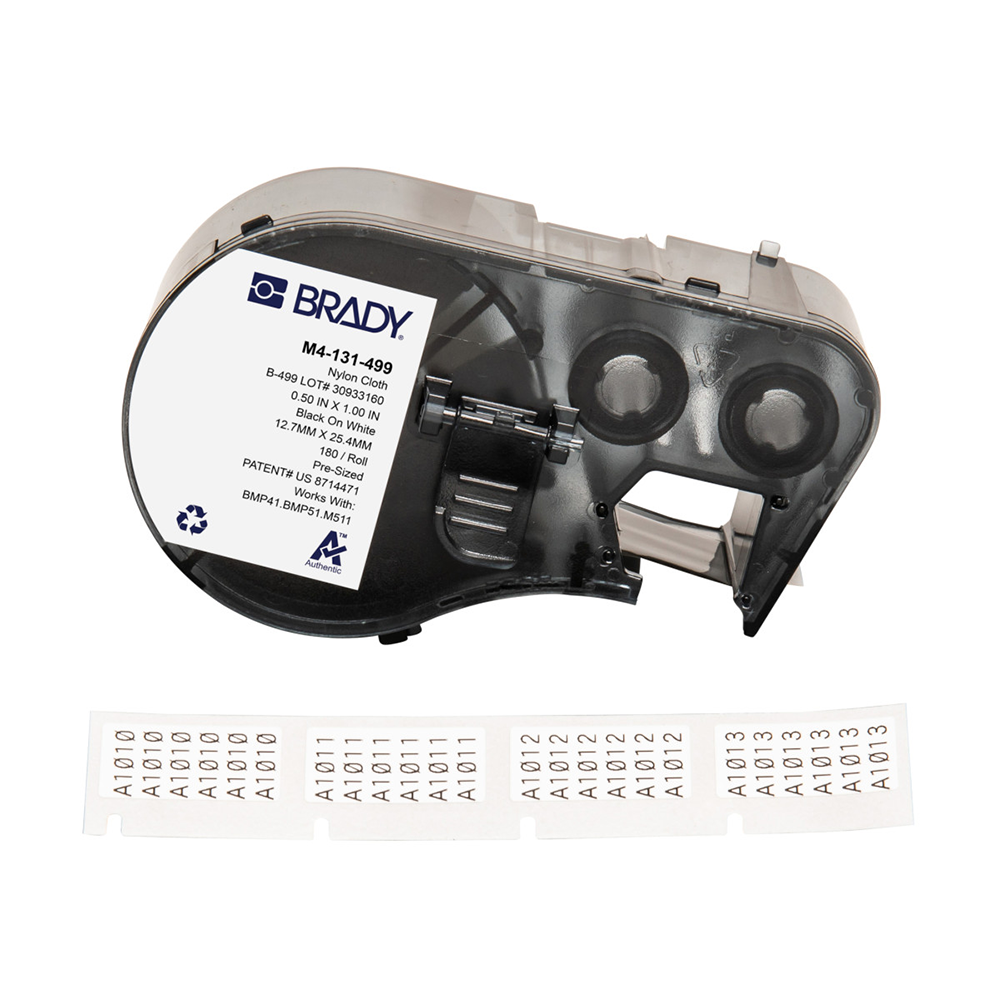 BR-M4-131-499 - Brady M4-131-499 Etiquetas Nylon B-499 Agresivo 0.5"x1" ID Industrial