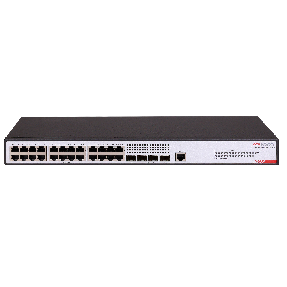 HIK-DS-3E2528-HI-24T4F - DS-3E2528-HI-24T4F SWITCH ADMIN. 24 PTS 10/100/1000 + 4 SFP 1GB L2+ Y L3 LITE HIKVISION