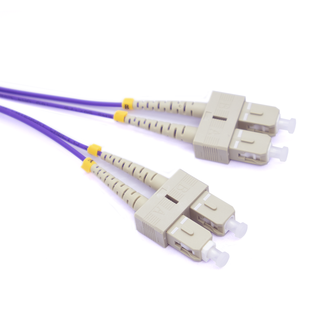 CATF-SP-SP5OM4202M - SP/SP5OM4202M PATCH CORD DE FIBRA OPTICA SC/SC DUPLEX OM4 MULTIMODO 2MTS, CATCOM