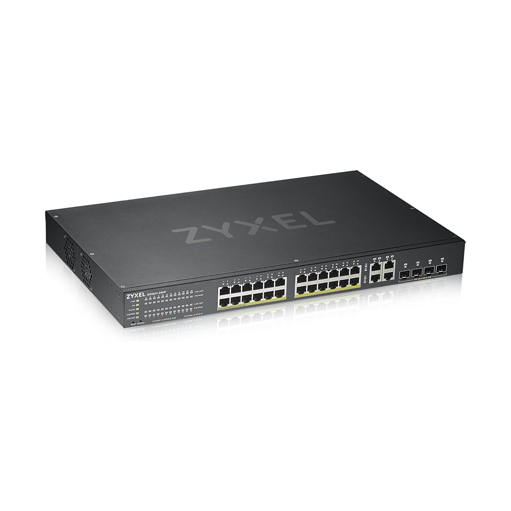 ZY-GS1920-24HPv2 - Zyxel GS1920-24HPv2 Smart Managed Switch 24G PoE+ 375W Nebula