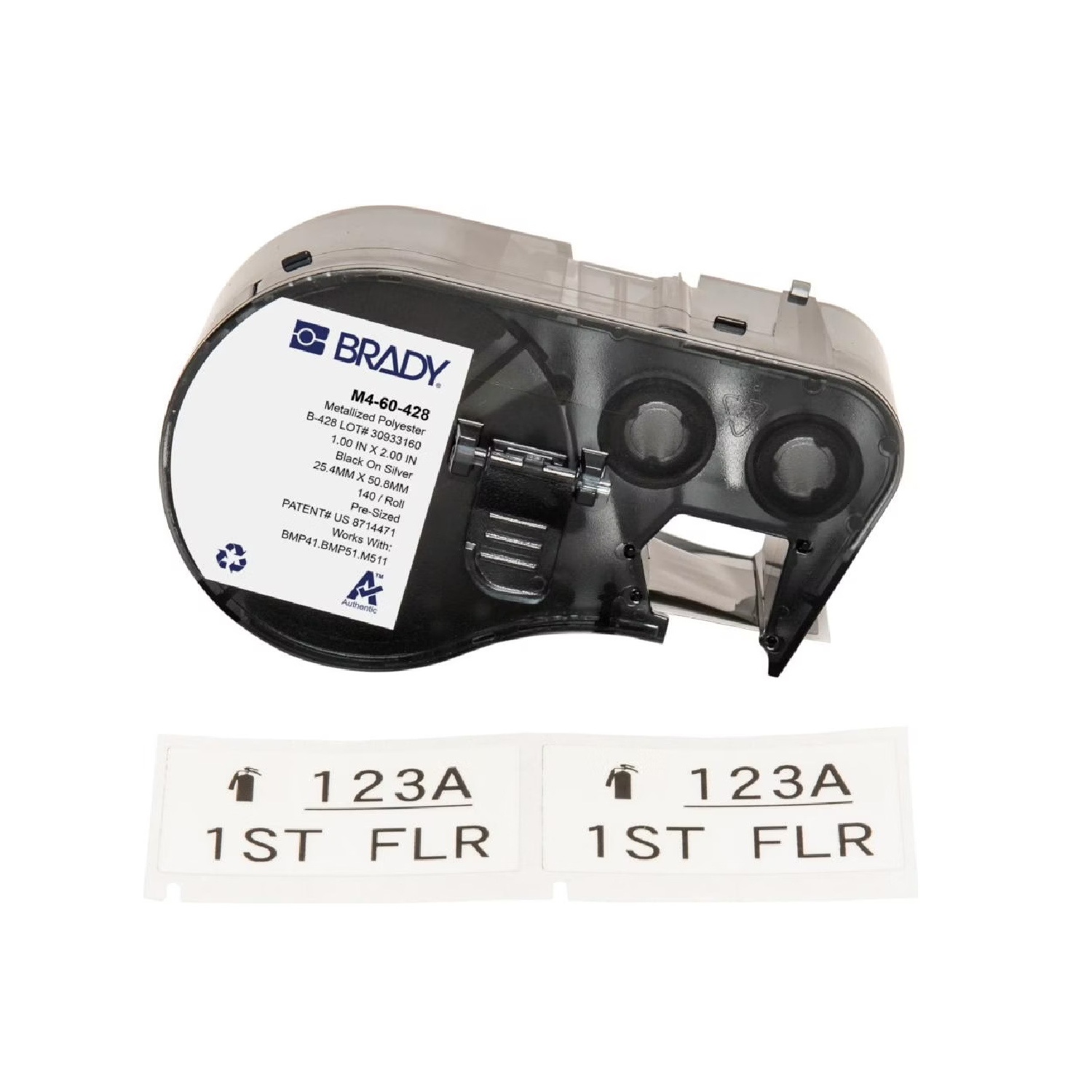 BRADY-M4-60-428 - Etiquetas Metalizadas BRADY M4-60 Resistentes a Solventes