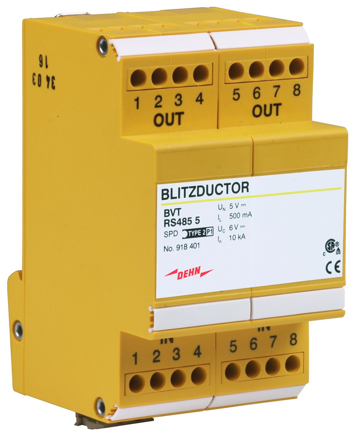 DEHN-918401 - 918401 SUPRESOR DE PICOS PARA APLICACIONES CON RS485/422 ATERRIZAJE DIRECTO O INDIRECTO