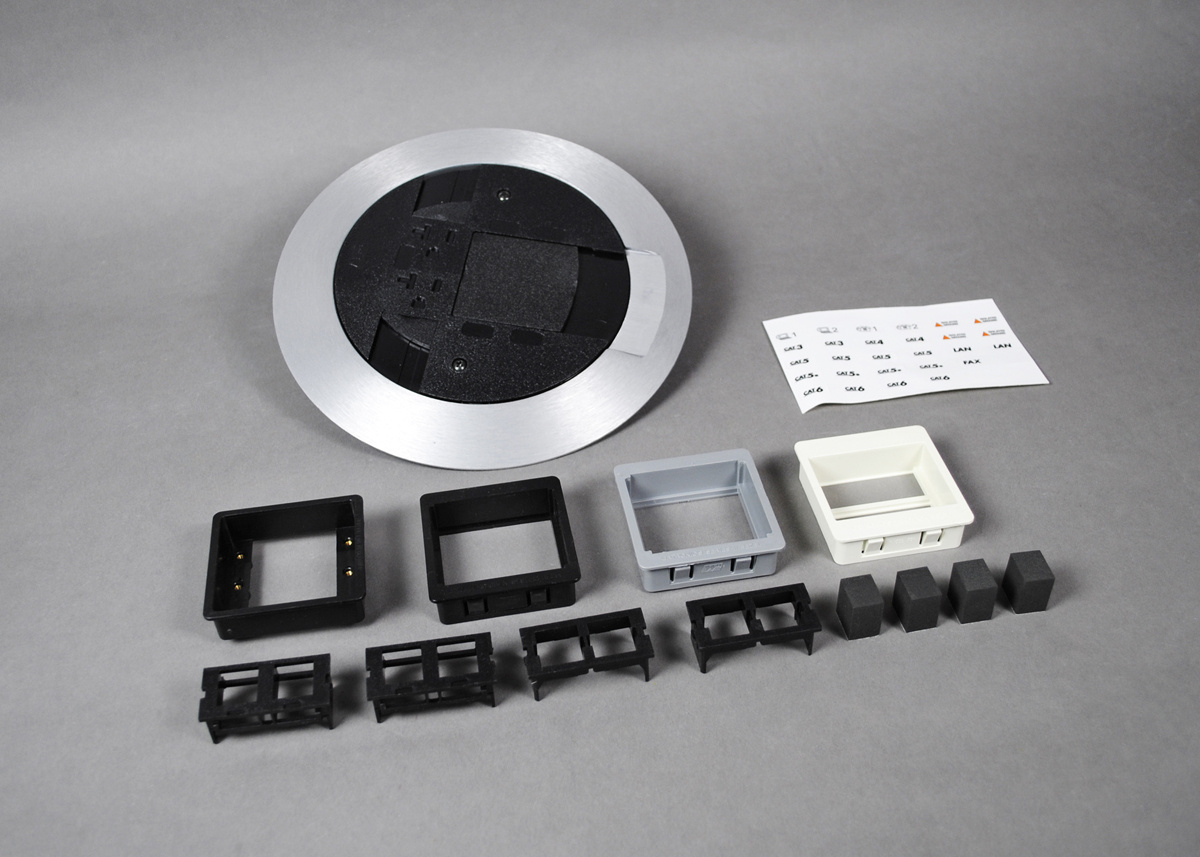 W-AV3CTCGY - AV3CTCGY GY FL & CV 20A/COMM CONN/TC P/CAJA EMPOTRABLE