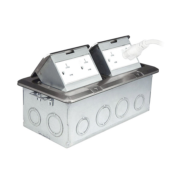 CAT-662301-S - 662301-S CAJA 2 TOMAS EMPOTRABLE RECTANGULAR , TAPA RETRACTIL