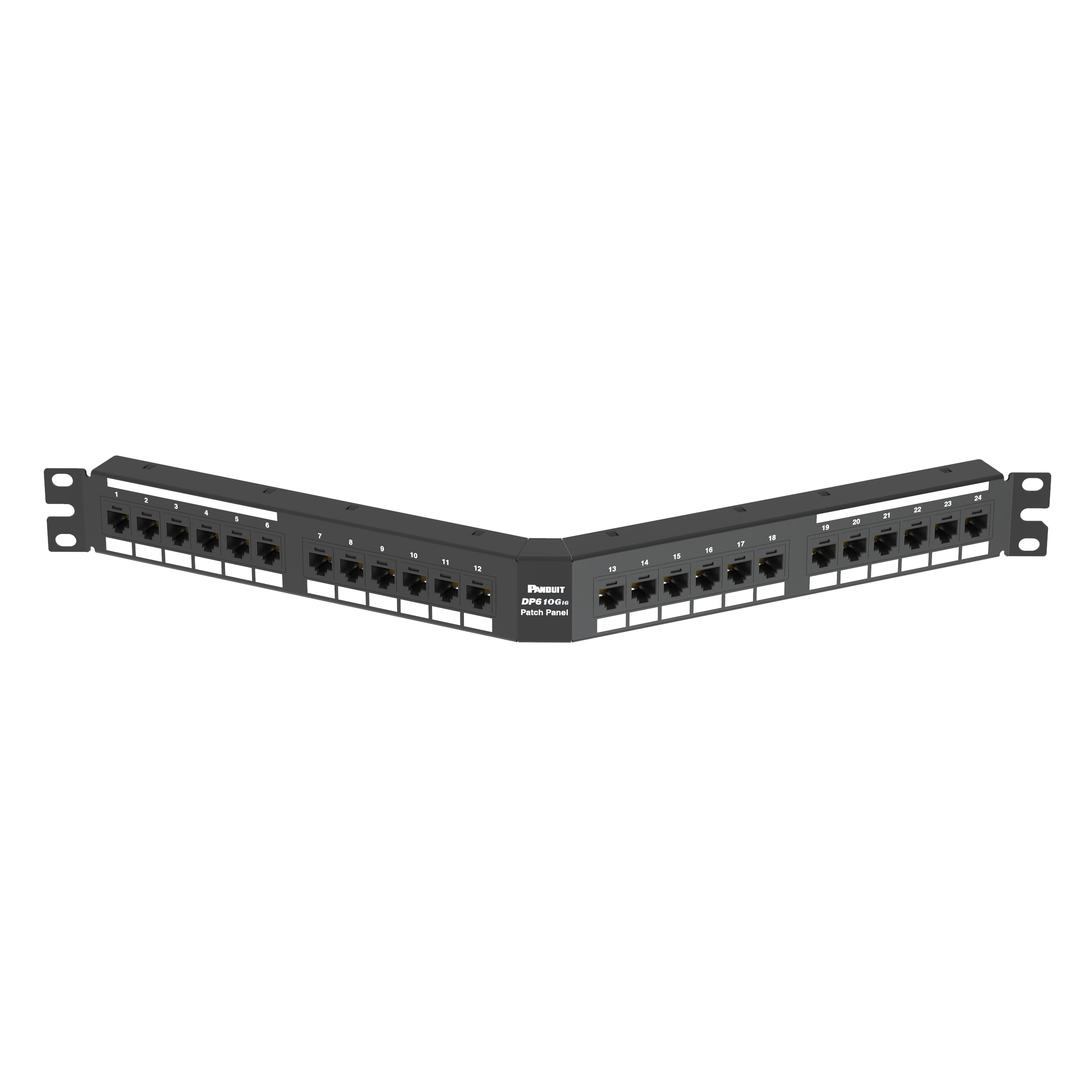 PAND-DPA246X88TGY - DPA246X88TGY PATCH PANEL CAT. 6A 24 PTS ANGULAD10GB/S RJ45 8
