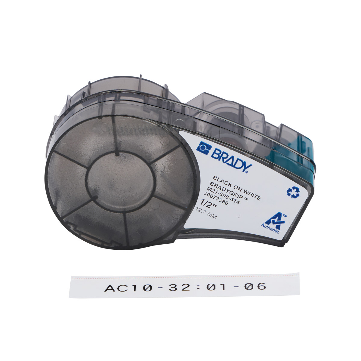 BR-M21-500-414 - M21-500-414 CARTUCHO DE ETIQUETAS POLIESTER 0.50 inW x 10 ftL NEGRO S/BLANCO, BRADY