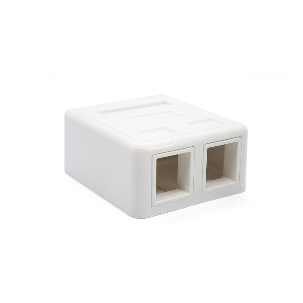 CAT-SB0-0102 - SB0-0102 ROSETA DESCARGADA DE 2 PUERTOS COLOR BLANCA, CATCOM