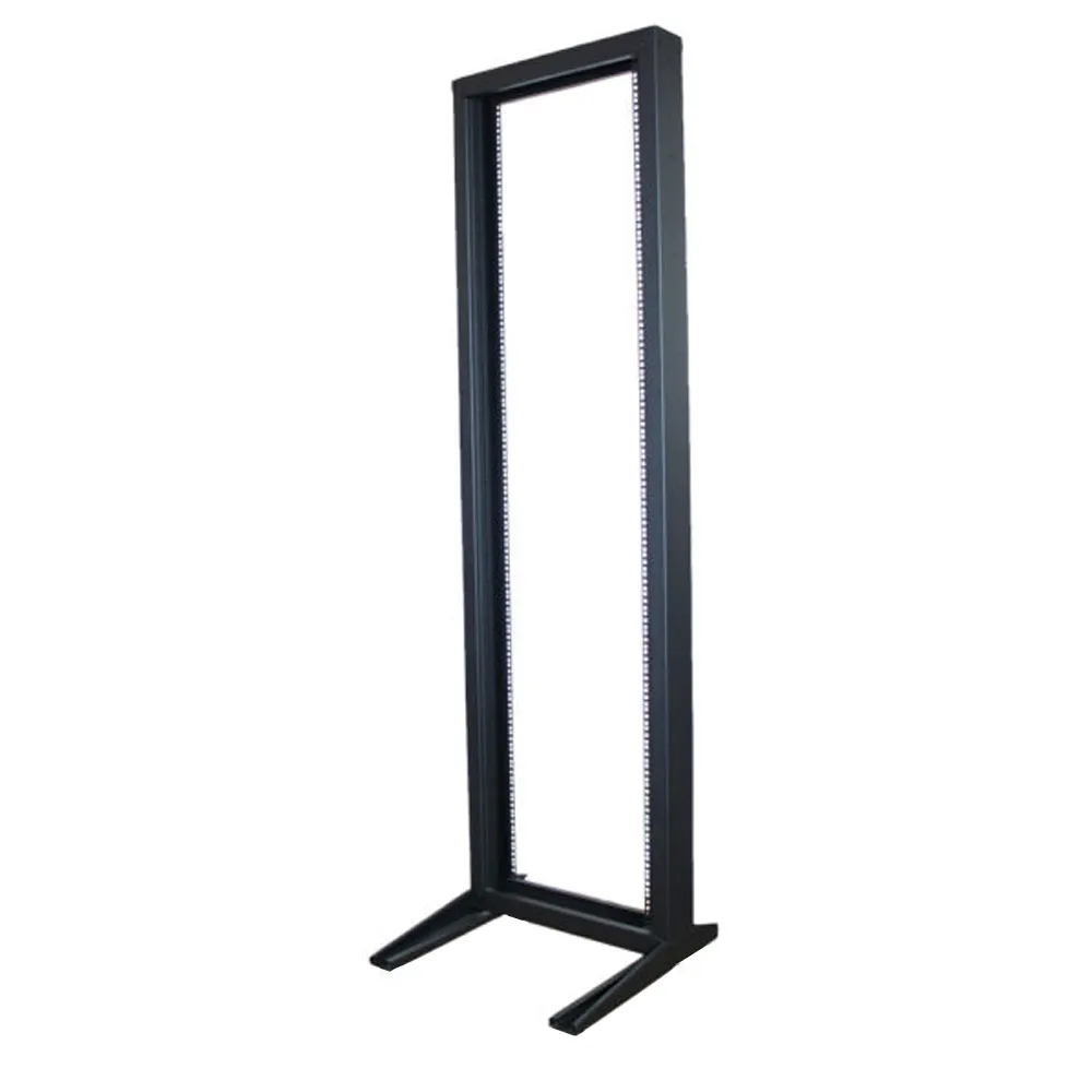 Q-FR1907-45-02 - FR1907-45-02  RACK ABIERTO DE PISO 45 RU 19" X 84" AL/NEGRO