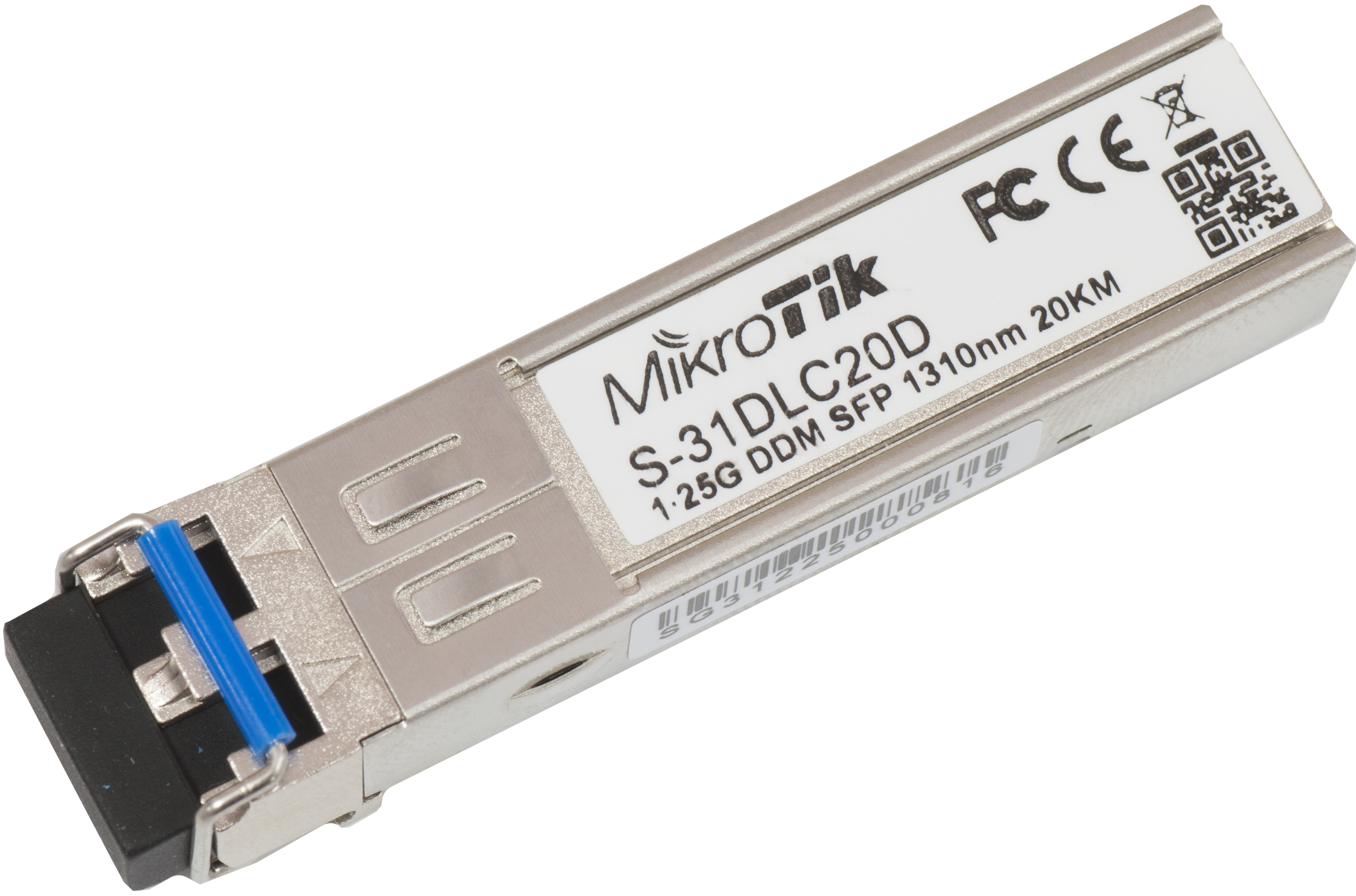 MI-S-31DLC20D - S-31DLC20D MODULO SFP MONOMODO LC DUPLEX 20KM 1310NM, MIKROTIK