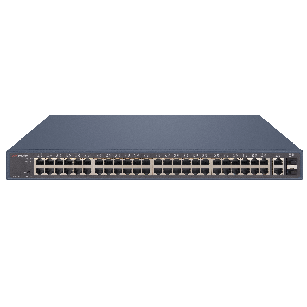 HIK-DS-3E1552P-SI - DS-3E1552P-SI SWITCH ADMINISTRABLE 48 PTS + 2 PTS SFP 10/100/1000 FULL POE 300 METROS 470W METAL DE RACK