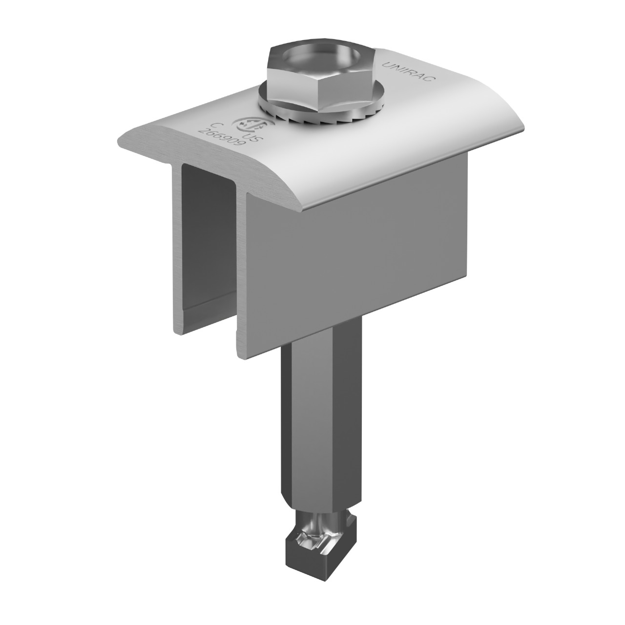 UNIRAC-302045D - 302045D CLIP MEDIO UNIVERSAL PARA UNI�N ENTRE PANELES SOLARES NEGRO