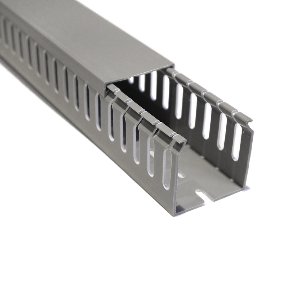 CAT-RPD-505006 - RPD-505006 CANALETA PVC RANURADA 2" X 2" X 2MTS CON SEPARACION DE 6MM COLOR GRIS, CATCOM