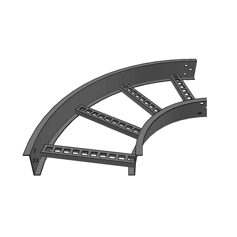CH-CHC90EZ314R8X12AK - CHC90EZ314R8X12AK CURVA HORIZONTAL ESCALERA DE ALUMINIO PERFIL Z 90° PERALTE 3 1/4" ANCHO 12" RADIO 8" INCLUYE COPLE TORNILLERIA 